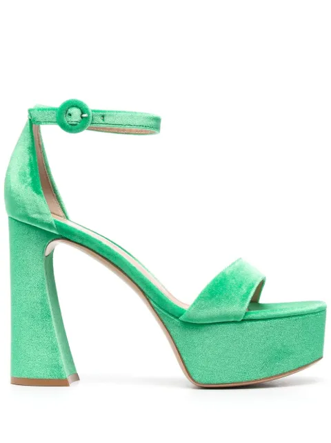 Gianvito Rossi Holly 125mm chenille sandals Green G6167670RICCLL