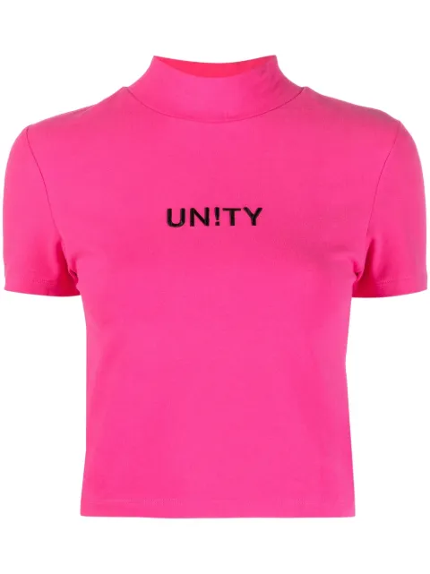 Ksubi logo-print high-neck T-shirt Pink WPS23TE016