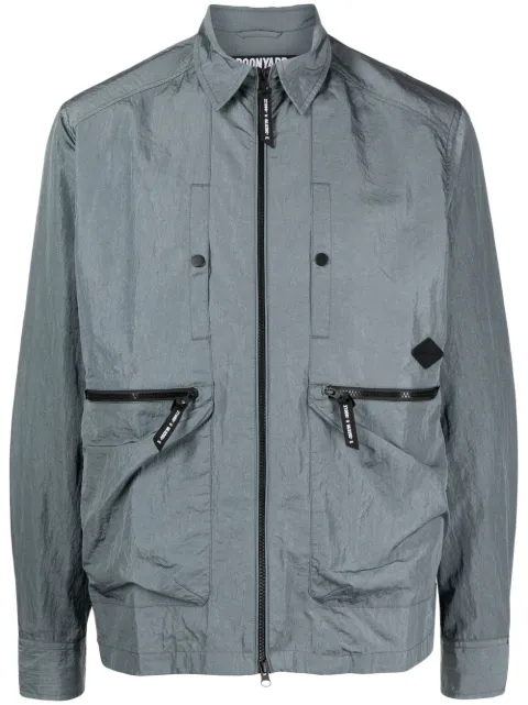 Spoonyard zip-pockets lightweight shirt jacket Blue SH029M