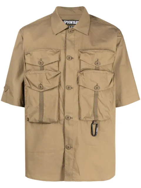 Spoonyard Coolmax multi-pockets shirt Brown SH030M