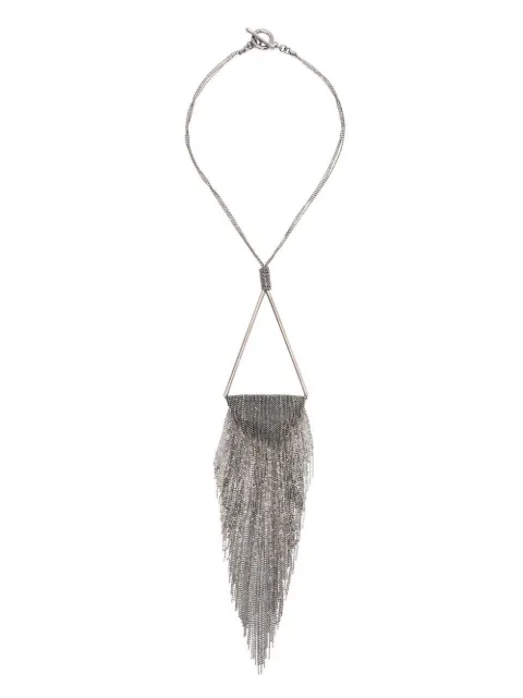 Fabiana Filippi metallic fringed necklace Grey BXD273A8520000H512