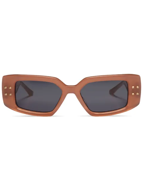 VALENTINO GARAVANI EYEWEAR Rockstud-embellishment sunglasses Brown 50VLS108C