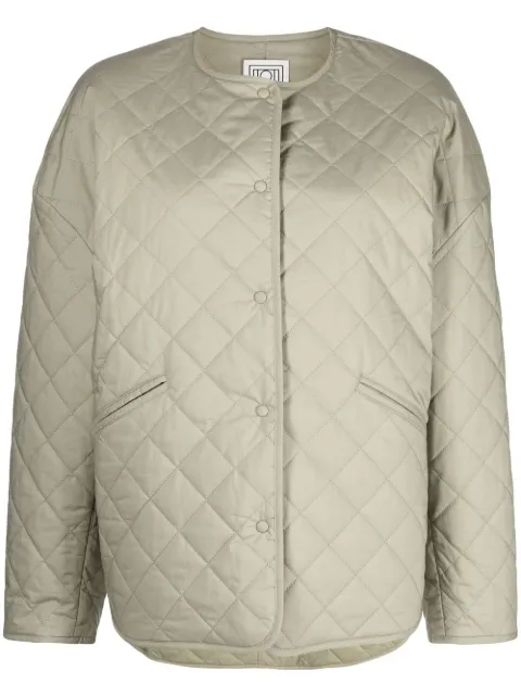 TOTEME oversized quilted jacket Green 2321042240633