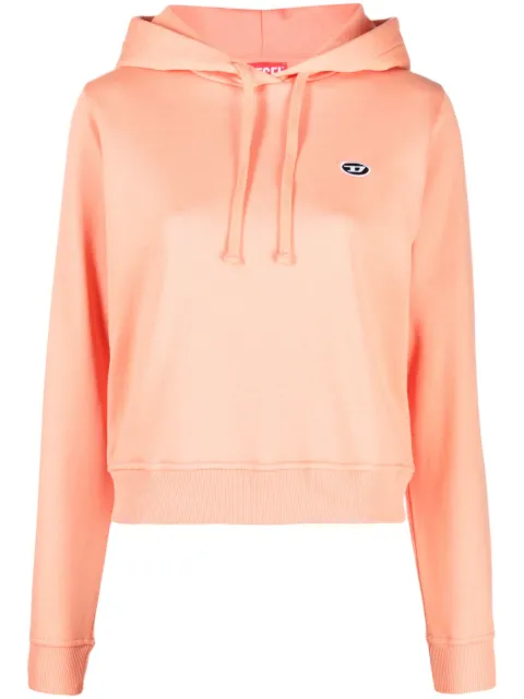 Diesel logo-patch drawstring hoodie Orange A050400BKAF