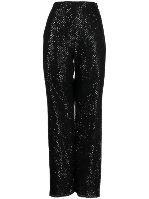 Saiid Kobeisy sequined straight-leg trousers Black RTWSS23PT34