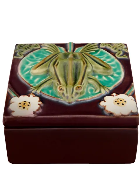 Bordallo Pinheiro Azulejo frog-design box Brown 65007156