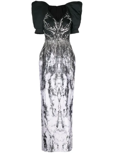 Saiid Kobeisy sequin-embellished gown Black RTWSS2345