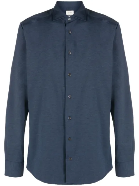 Traiano Milano ribbed longsleeved shirt Blue T1001311