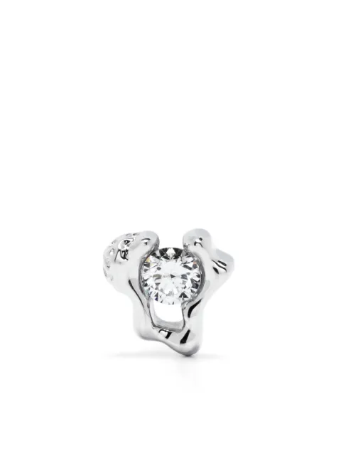 Maria Black 14kt white gold Molten diamond stud earring Silver SB1078W