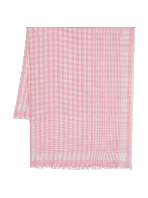 Faliero Sarti check-pattern scarve Pink 2107