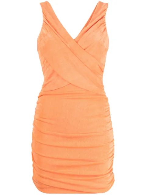 Likely ruched-detail fitted mini dress Orange YD20045720Y