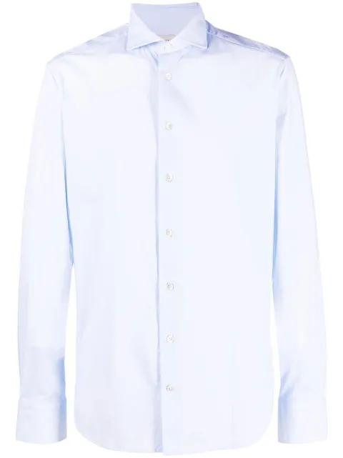 Traiano Milano longsleeved pointed-collar shirt Blue T1010311