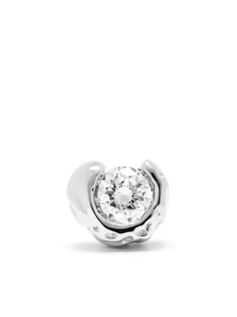 Maria Black 14kt white gold Melted diamond stud earring Silver SB1077W