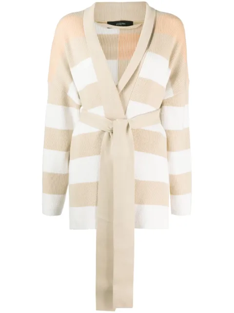 JOSEPH striped knitted cardigan Neutrals JF006674