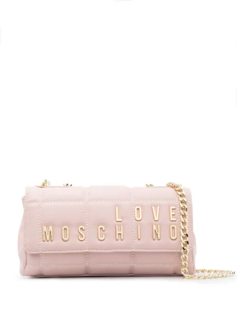 Love Moschino logo-appliqué cross-body bag Neutrals JC4260PP0GKB0