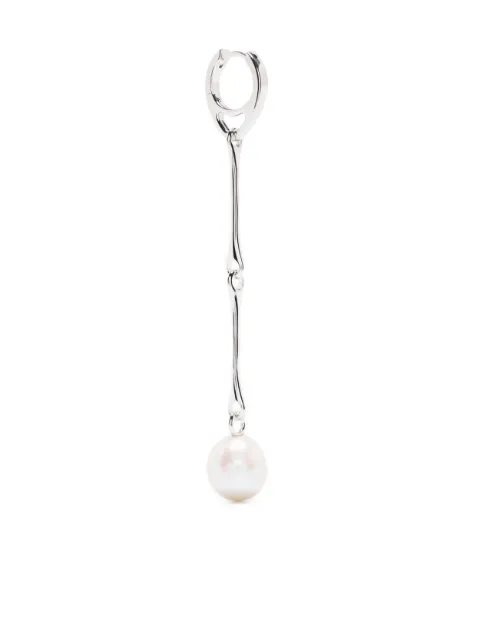 Maria Black Star pearl drop earring Silver 100963AG