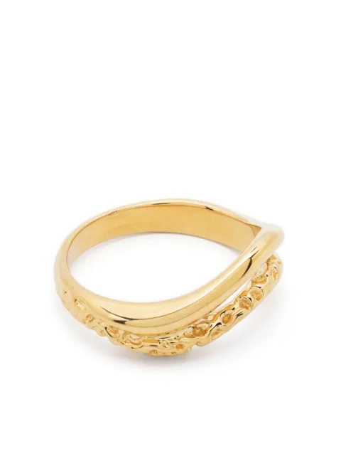 Maria Black sterling silver Bess textured ring Gold 500444YG