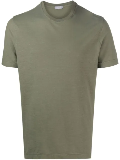 Zanone classic cotton T-shirt Green 812597ZG380Z4115