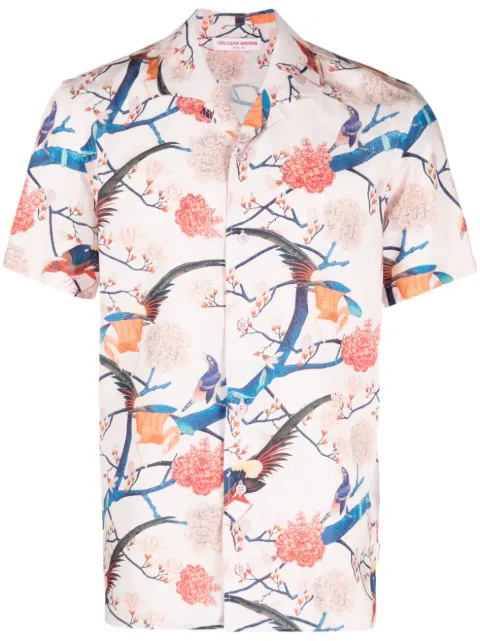 Orlebar Brown Hibbert Flight of Fantasy shirt Pink 277939