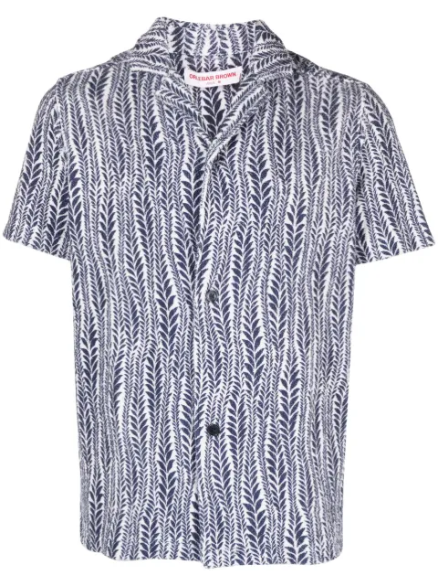 Orlebar Brown Howell Fern cotton shirt Blue 277948