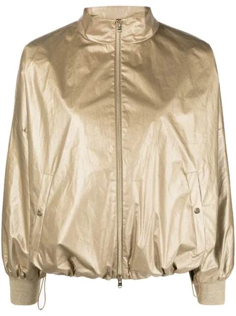 Herno metallic bomber jacket Gold GI000204D12488