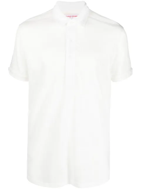 Orlebar Brown Sebastian short-sleeve linen polo shirt White 277847