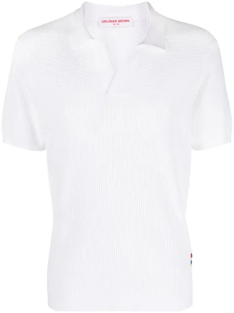 Orlebar Brown Roddy perforated polo shirt White 277990