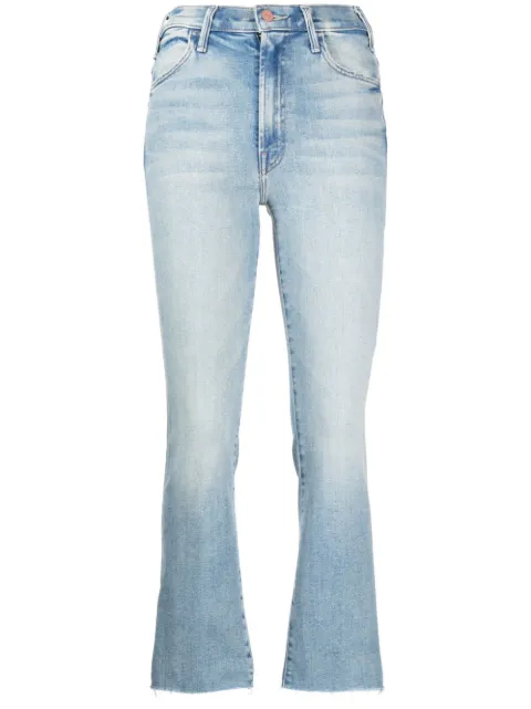 MOTHER denim flared cropped trousers Blue 1117686