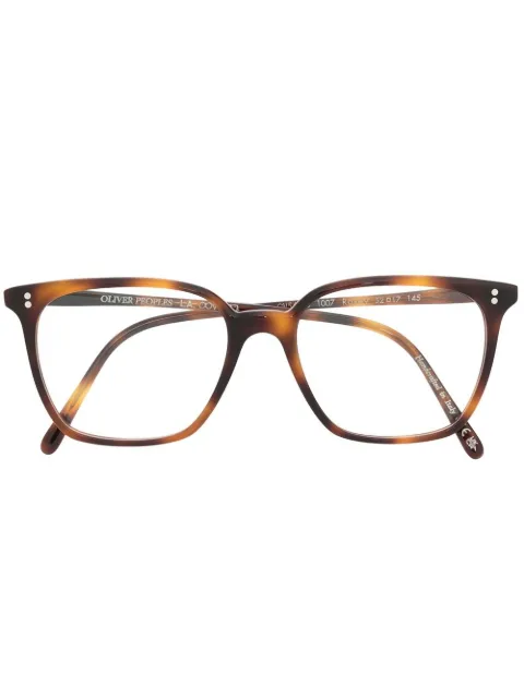 Oliver Peoples tortoiseshell square-frame glasses Brown OV5488U