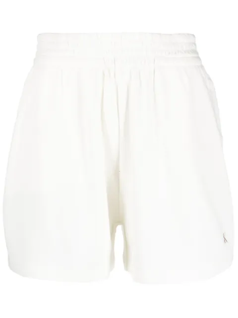 Calvin Klein Jeans logo-embroidered waffle shorts J20J221012