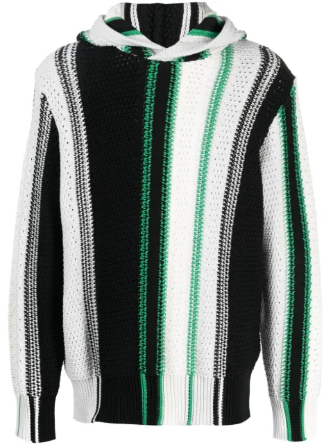 Orlebar Brown Kirk Jordan stripe-print hoodie White 278069