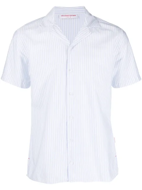 Orlebar Brown Travis striped short-sleeve shirt Blue 278024