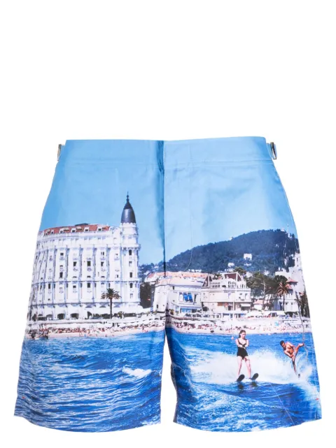 Orlebar Brown photograph-print swim shorts Blue 268374