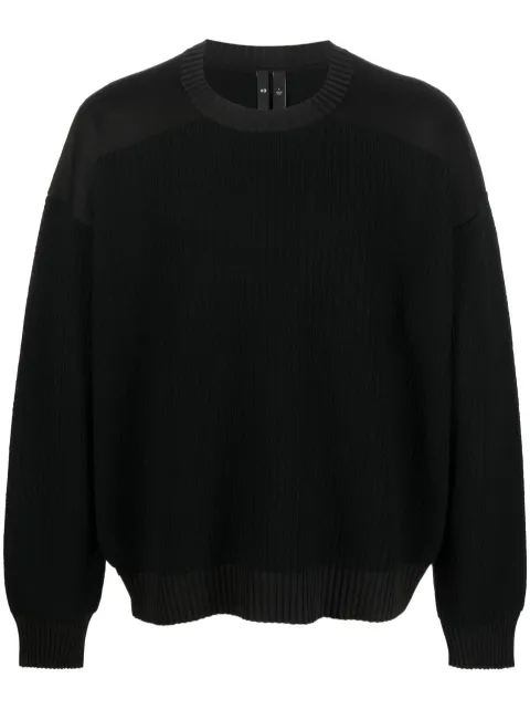 Y-3 ribbed-knit panelled jumper Black H63084