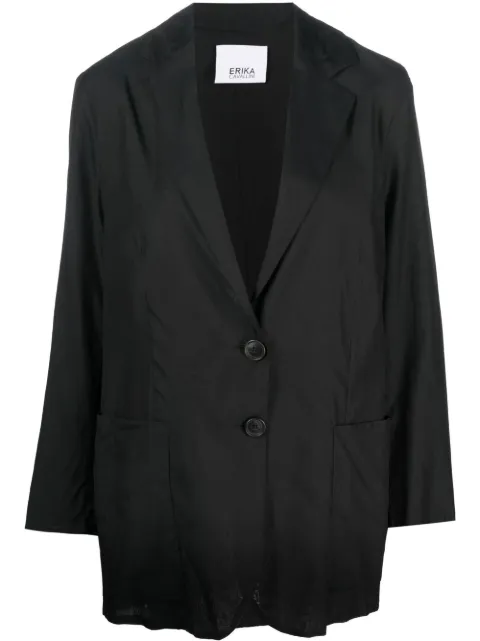 Erika Cavallini oversized single-breasted blazer Black P3SV03DALIA