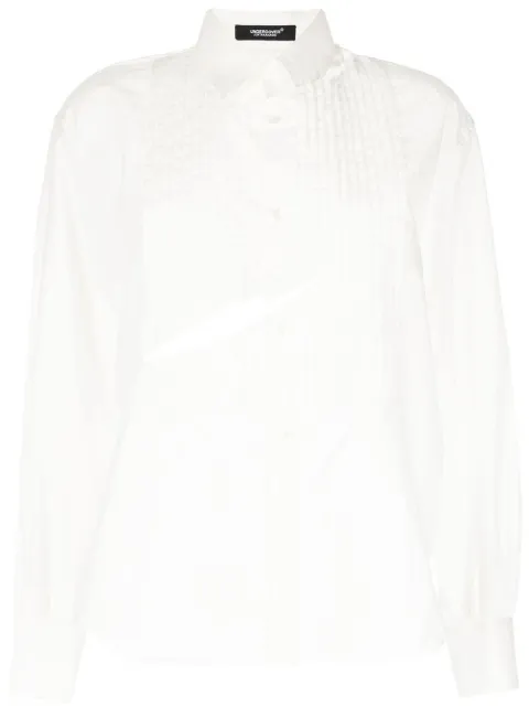 Undercover cut-out detail cotton shirt White UC1C1401