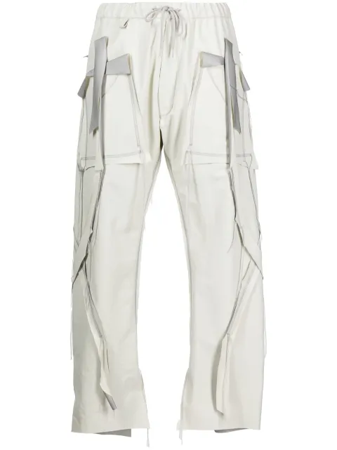 sulvam panelled nylon trousers White SRP08300
