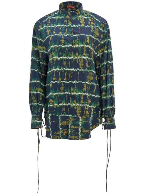 Altuzarra long-sleeve lace-up shirt Green S2234012SCP014256327GEKKO