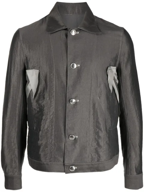 sulvam button-up long-sleeved shirt Grey SRJ09400