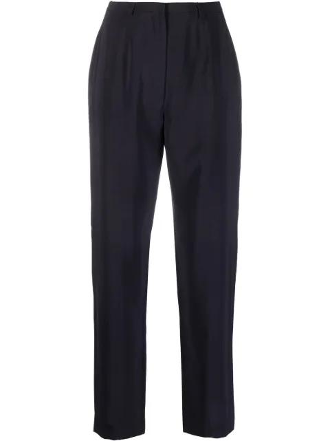 Giorgio Armani Pre-Owned 1990s wool-blend slim-cut trousers Blue GAR250XS