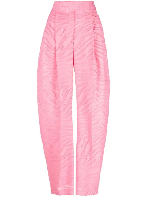 The Attico Gary zebra-pattern trousers Pink 232WCP102C064