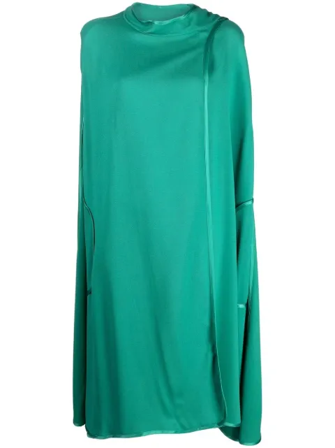 Stella McCartney asymmetric knee-length cape Green 6800543AU354