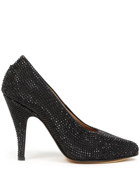Maison Margiela 110mm Tabi rhinestone-embellished pumps Black S39WL0124P5157