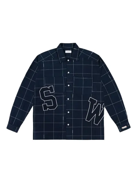 Saintwoods flannel shirt Blue SW01605