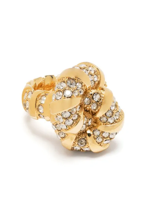 Lanvin Mélodie crystal-embellished ring Gold AWCJYR1ENASTP23
