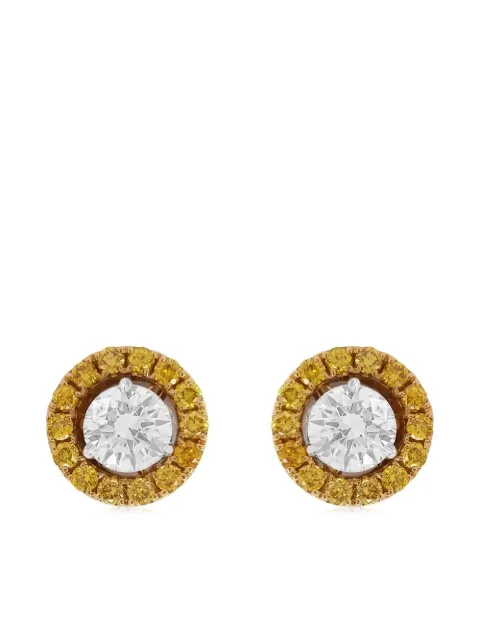 HYT Jewelry 18kt white gold diamond stud earrings Orange E175HR