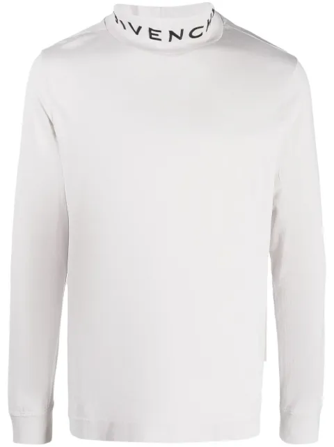 Givenchy logo collar long-sleeved shirt Grey BM71GM3YBN