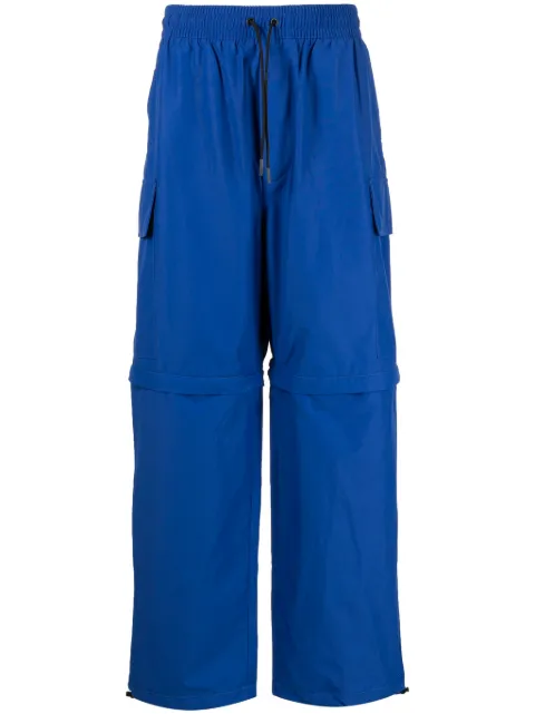 Maison Kitsuné water-resistant convertible track pants Blue KM01186WQ0051