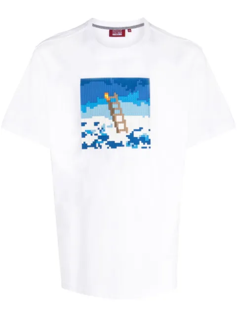 Mostly Heard Rarely Seen 8-Bit Highest Up Here cotton T-Shirt White MHEB08BCT02