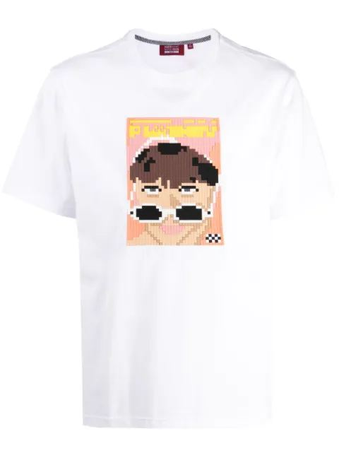 Mostly Heard Rarely Seen 8-Bit graphic-print cotton T-shirt White MHEB08BCT29